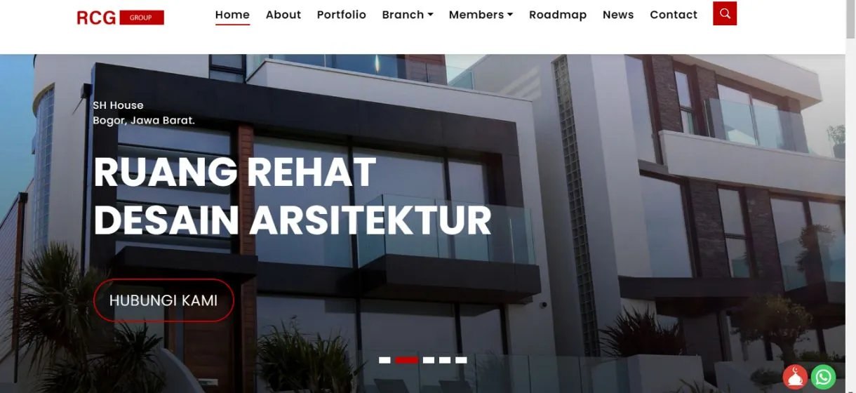 Website RCG Group Indonesia Portfolio Adrian Lumban Tobing